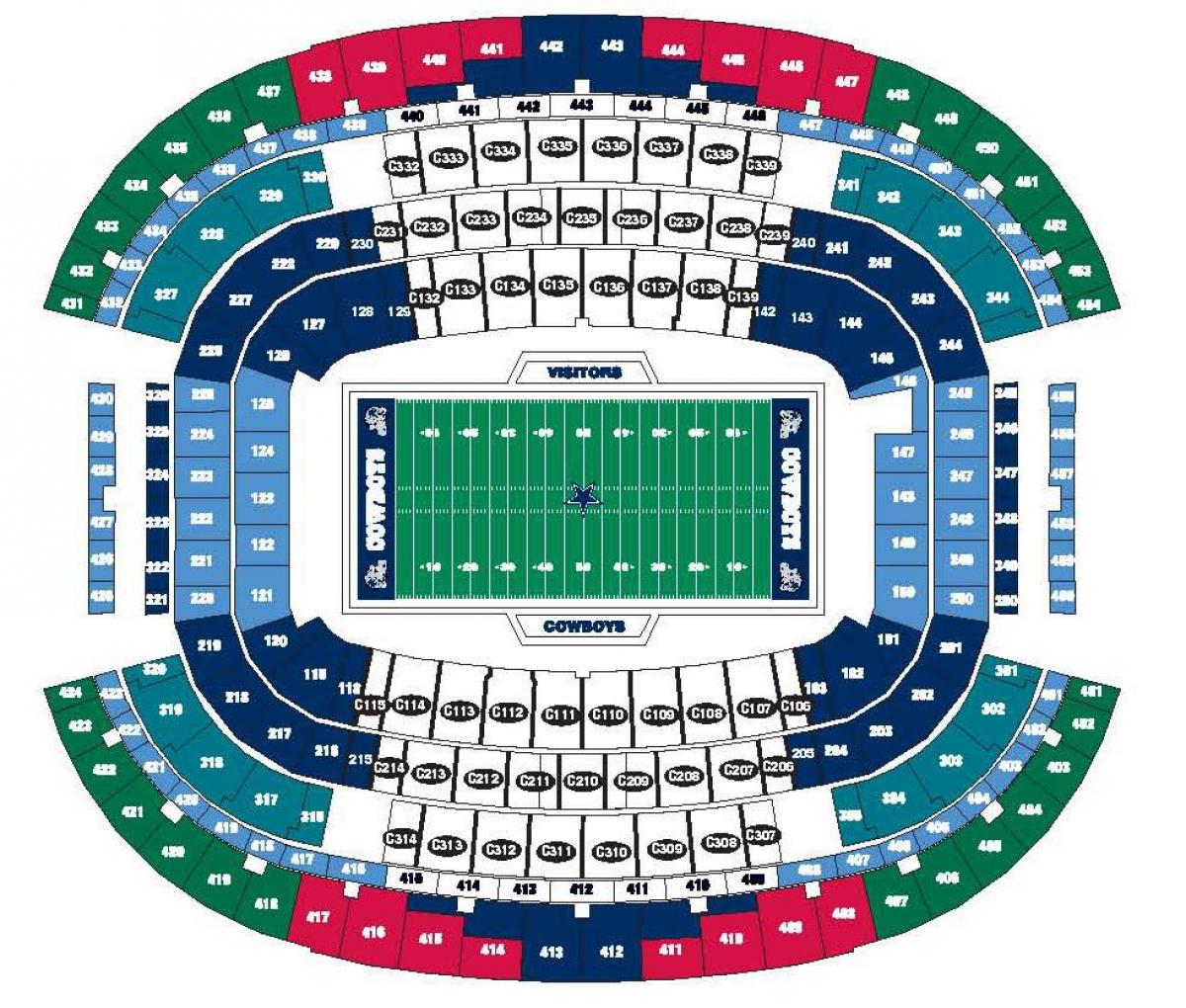 Cowboys stadium نقشه