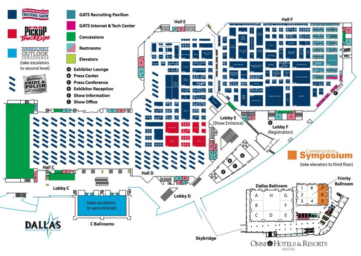 نقشه دالاس مرکز کنوانسیون