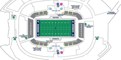 Cowboys stadium پارکینگ نقشه