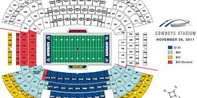 Dallas Cowboys stadium صندلی نقشه