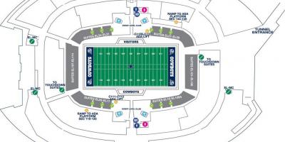 Cowboys stadium پارکینگ نقشه
